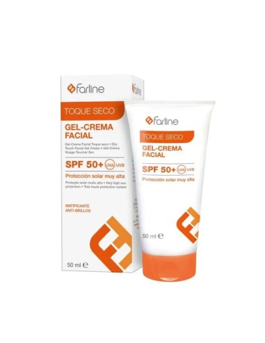 Farline Gel Crema Facial, Tacto Seco SPF50+, 50 ml