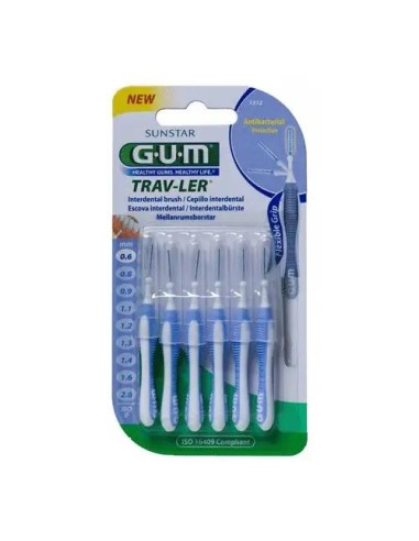 Gum Cepillo Interdental 1312 Trav-Ler 0.6 Mm 6 unidades