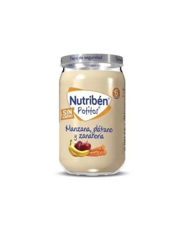 Nutriben Potito Manzana Plátano Y Zanahoria, 235 gr