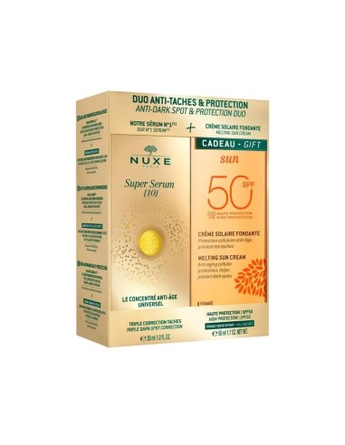 Nuxe Dúo Antimanchas Y Protección: Super Sérum [10] + Crema Solar Fundente Alta Protección Spf50 De Regalo