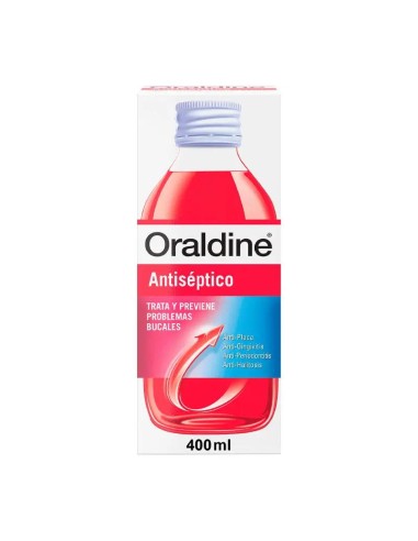 Oraldine Colutorio de Uso Diario Antiséptico Antibacterial, 400 ml