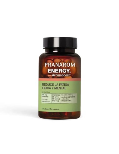 Pranarôm Aromaboost Energy Reduce La Fatiga Física Y Mental, 60 capsulas