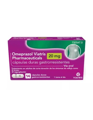 Viatris Omeprazol Pharmaceuticals 20 mg, 14 Cápsulas