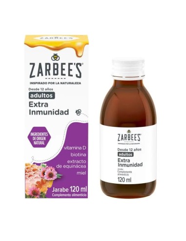 Zarbee's Jarabe inmunitario adultos Extra Inmunidad con miel, 120 ml