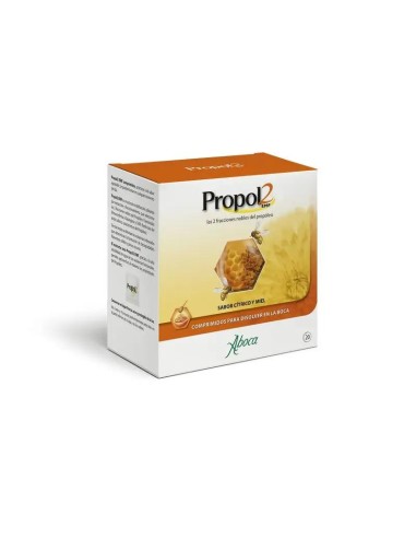 Aboca Propol 2Emf Tabletas Caja De 20 Tabletas Propóleo, Dolor De Garganta Y Cavidad Bucal, Sabor Cítrico Y Miel