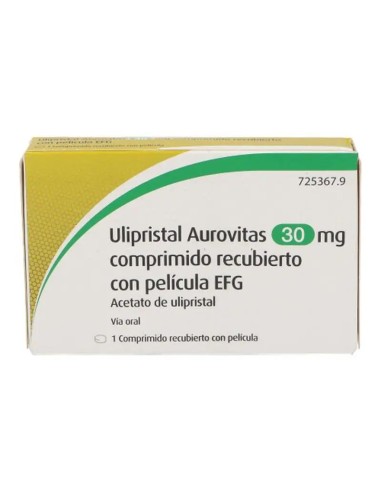 Aurovitas Ulipristal Efg 30 mg, 1 Comprimido