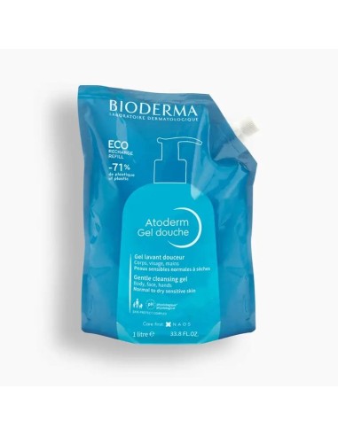 Bioderma Atoderm Gel De Ducha Eco-Refill, 1L