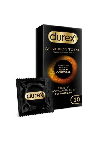 Durex Conexión Total Preservativo Ultra Fino Plus Sin Látex Tecnología Body Feel, 10 Preservativos