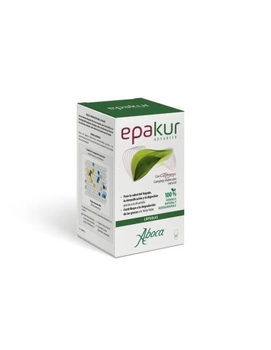 Aboca Epakur Advanced Salud Del Hígado, Detoxificación Y Degradación De Grasas, Con Alcachofa Y Yerba Mate, 50 capsulas