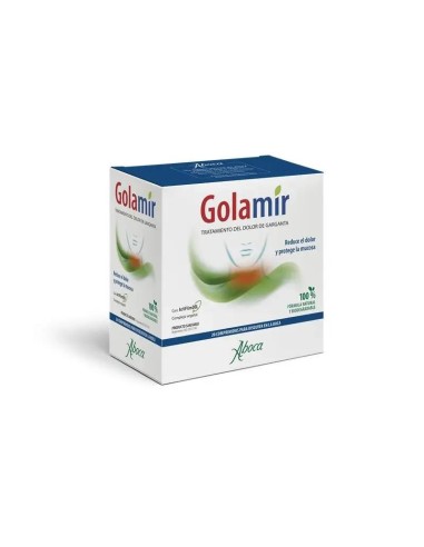 Aboca Golamir 2Act Comprimidos Alivio Dolor E Irritación De Garganta Y Cavidad Bucal, Sin Gluten, 20 comprimidos