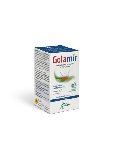 Aboca Golamir 2Act Spray Alivio Dolor E Irritación De Garganta Y Cavidad Bucal, Sin Gluten, 30 ml