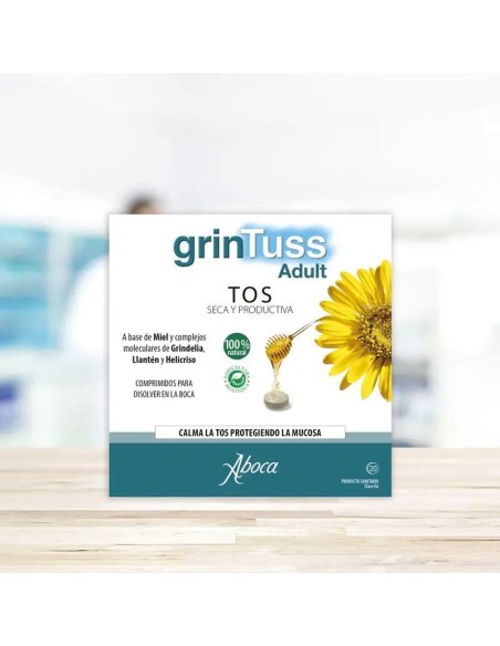 Aboca Grintuss Adult Tos Seca y Productiva, 20 Comprimidos