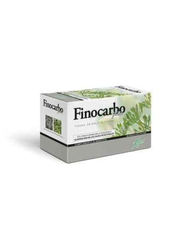 Aboca Finocarbo Plus Tisana Favorece La Digestión, Con Hinojo, Carbón Vegetal, Alcarabea, Manzanilla Y Menta, 20 bolsitas