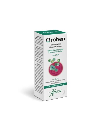 Aboca Oroben Aftagen Gel Oral Salud De La Boca, Reduce Dolor, Protege Y Cura Aftas, Gingivitis, Lesiones, 15 ml