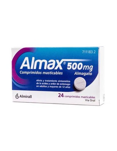 Almax 500 mg 24 Comprimidos Masticables