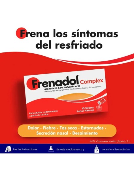 FRENADOL® Complex Antigripal, Vía Oral, 10 Sobres