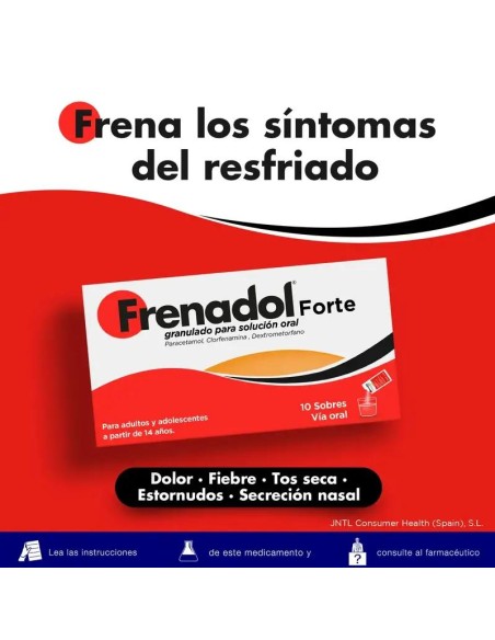 FRENADOL® Forte Antigripal, Vía Oral, 10 sobres