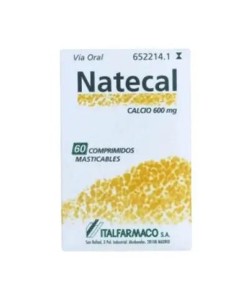 Natecal Calcio 600 mg 60 Comprimidos Masticables 2