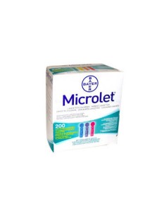 MICROLET LANCETAS DE COLORES 200 UD