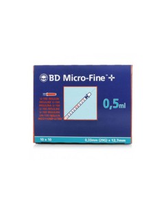 BD JERINGA INSUL MICROF 0,30X8 10U 0,5ML