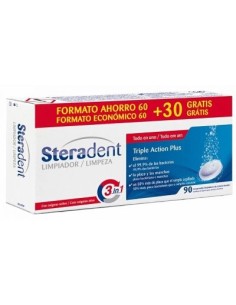 STERADENT TRIPLE ACCION 60+30 TABLETAS