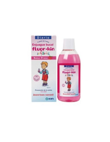 FLUORKIN COLUTORIO INFANTIL FRESA 500ML