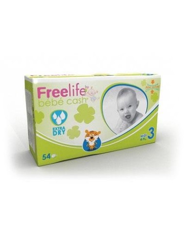 PAÑAL BEBE CASH 3 MIDI 4-9KG 52UD