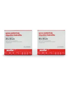 ACOFAR GASA ESTERIL ALGODON 20X40CM 20UD