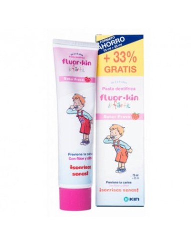 FLUORKIN INFANTIL PASTA FRESA 75+25 ML