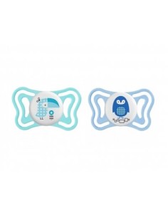 CHUPETE CHICCO PHYSIO LIGHT AZUL 2-6M 2U