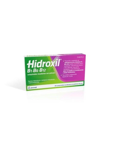 Hidroxil B1 B6 B12, 30 Comprimidos