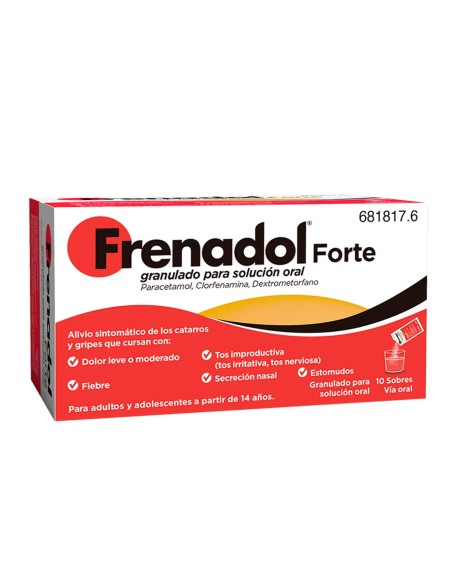 FRENADOL® Forte Antigripal, Vía Oral, 10 sobres