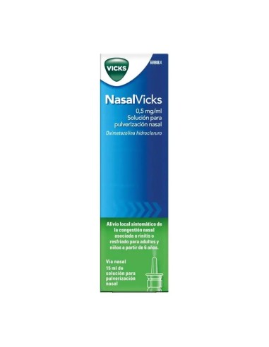 Nasalvicks 0.5 mg/ml Nebulizador Nasal, 15 ml