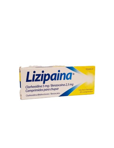 Lizipaina Comprimidos para Chupar, 20 Unidades
