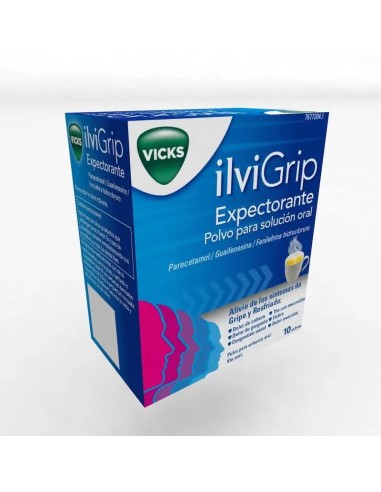 Ilvigrip Expectorante polvo para solución oral, 10 sobres