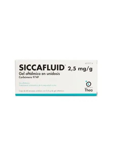 Siccafluid 2,5 mg/g gel Oftálmico 60 Monodosis