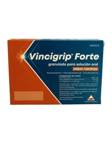 Vincigrip Forte Solución Oral Naranja 10 sobres
