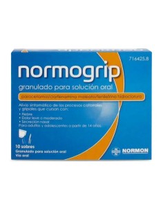 Normogrip Granulado Para Solucion Oral, 10 sobres