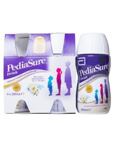 PEDIASURE DRINK VAINILLA 4 BOTELL 200 ML