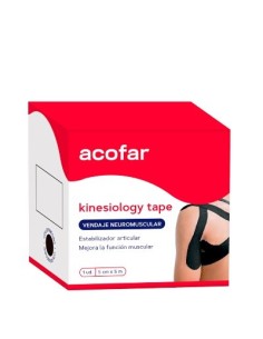 ACOFARSPORT KINESIOLOGY TAPE NEGRO