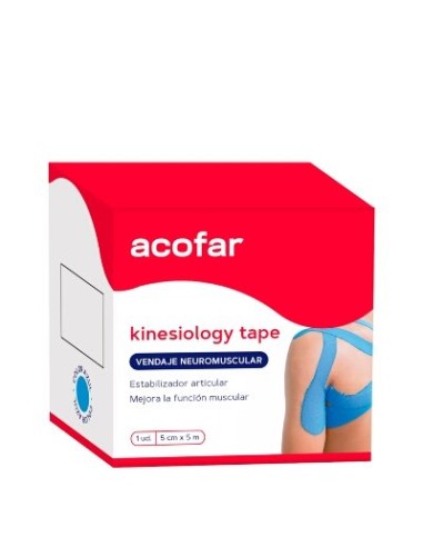 ACOFARSPORT KINESIOLOGY TAPE AZUL 5MX5CM