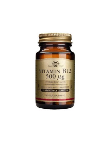 VITAMINA B12 500 MCG 50 CAPSULAS SOLGAR