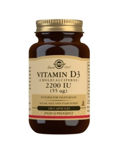 VITAMINA D3 2.200 UI 100 CAPSULAS SOLGAR
