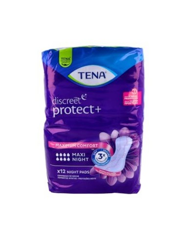 TENA DISCREET MAXI NIGHT 12 UNIDADES
