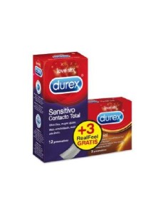 DUREX CONTACTO TOTAL 12U+REAL FEEL 3U