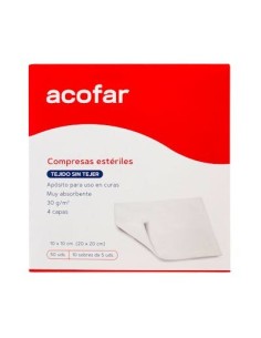 ACOFAR COMPRESAS ESTERILES SIN TEJER 50U