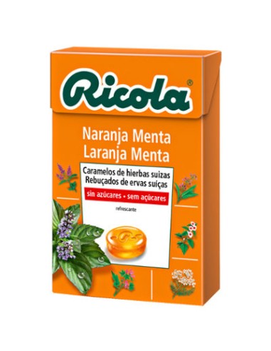 RICOLA CARAMELOS S/A NARANJA MENTA 50 G.