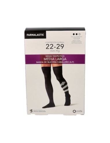 MEDIA LARGA FARMALASTIC NEGRO CAB NOR M