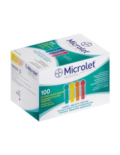 MICROLET LANCETAS COLOR CAJA 25 UNIDADES