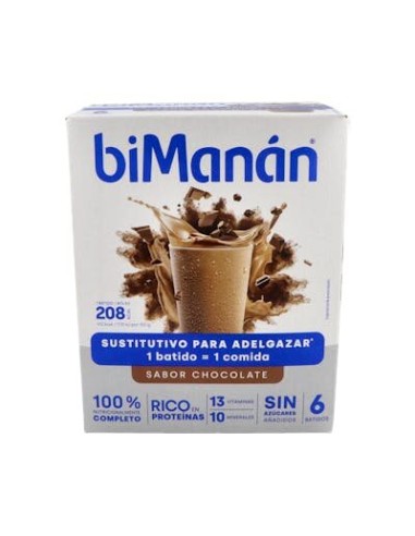 BIMANAN BATIDO CHOCOLATE 250 GRAMOS 5 UD